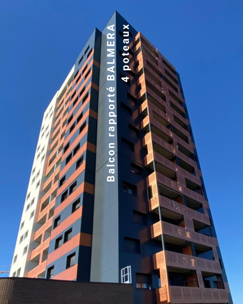 Balcon rapporté BALMERA 4 poteaux