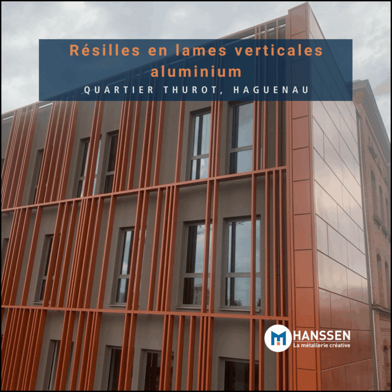 Résilles en lames verticales aluminium